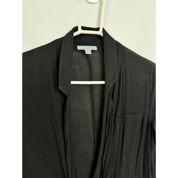 Standard james perse wrap front blouse draped long line deep cut long sleeve 3 L - Picture 3 of 6